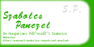 szabolcs panczel business card